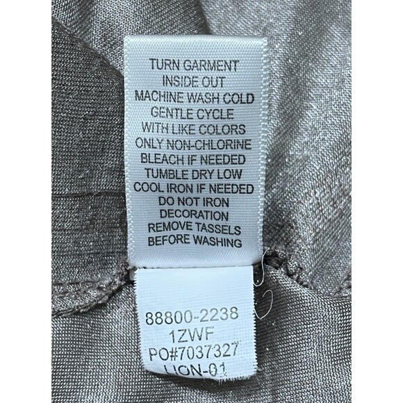 One World Velvet Tunic Top Womens 1X Sequins Festival Whimsigoth Brown - Picture 13 of 14